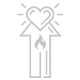 Passion core value icon, TERAS